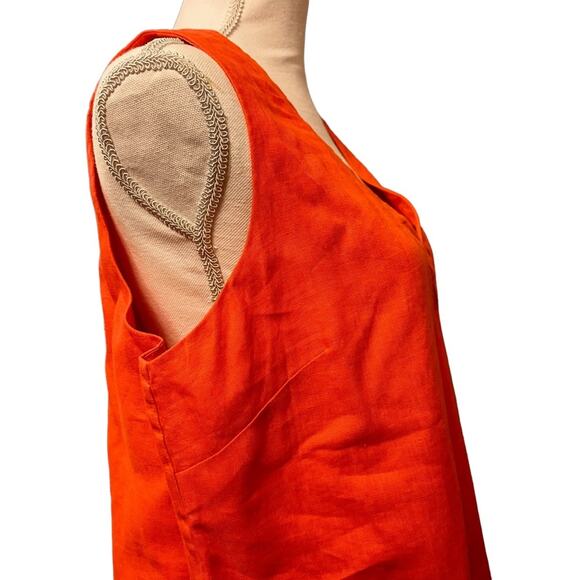 Gap - Hula Red linen Shift Dress, size LP, NWT - Picture 3 of 15